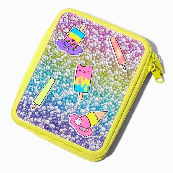 Claire's Other - Claire's Yellow Drippin' Sweets Bling Makeup Tin For Girls With Makeup New W Tag